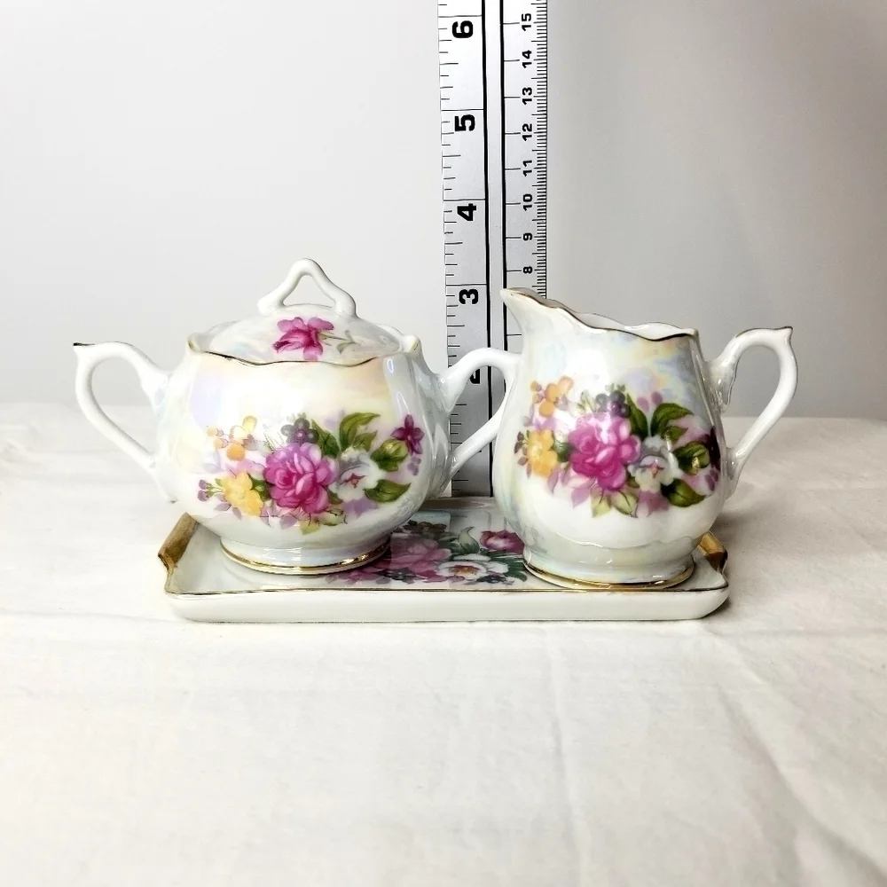 Vintage Floral Porcelain Tea Set, Made in Japan